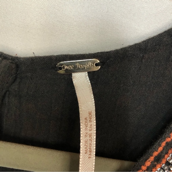 Free People Women’s Dress Beaded Gauze Open Back Casual Carefree Flowing - Picture 9 of 11